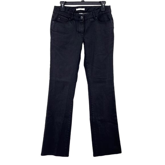 Kenneth Cole Denim - Kenneth Cole Sz 4 Jeans Coated Black Bootcut Flare Five Pocket Style Womens